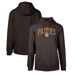 Brown San Diego Padres Levelwear Cooperstown Collection Podium Retro Spellout Pullover Hoodie