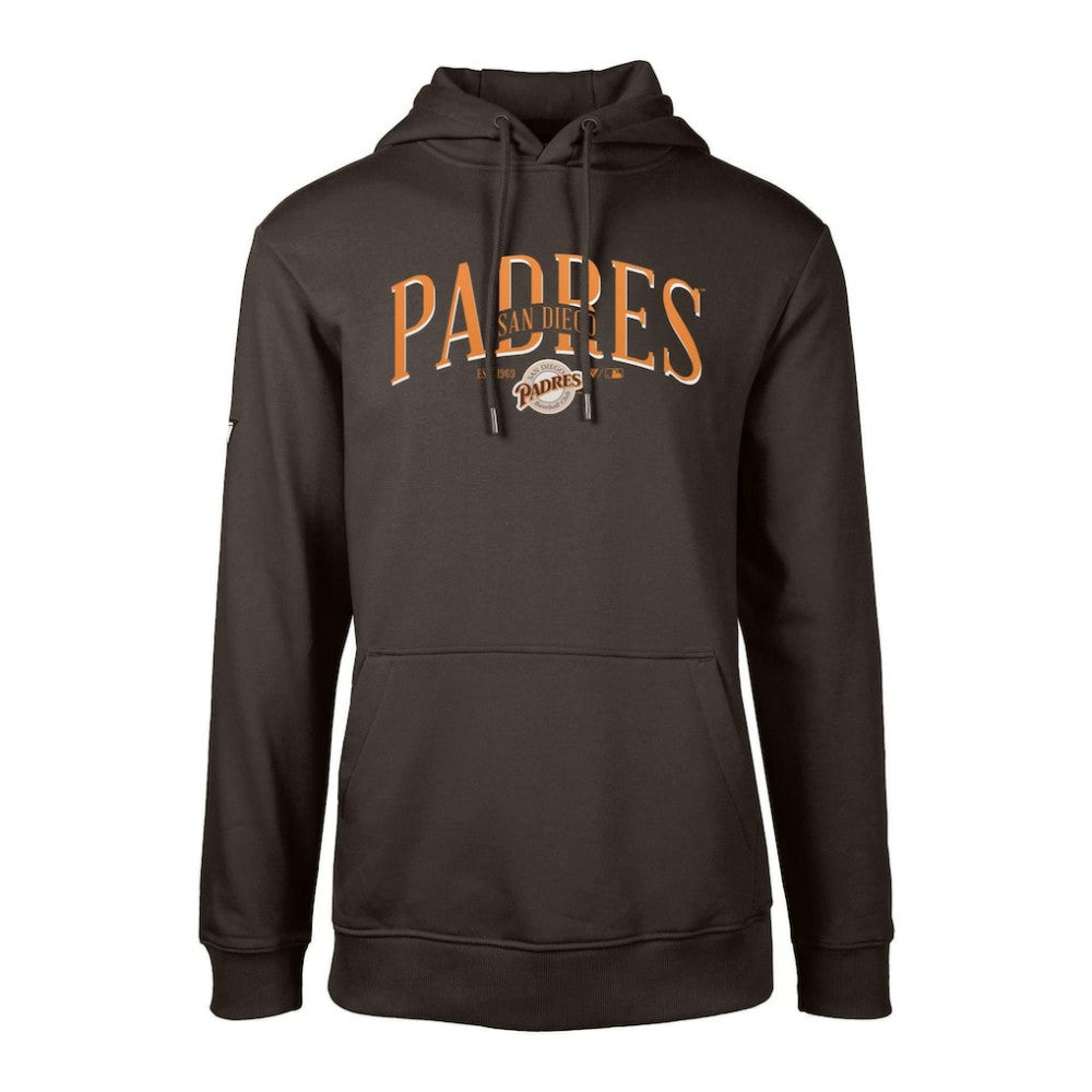 Brown San Diego Padres Levelwear Cooperstown Collection Podium Retro Spellout Pullover Hoodie