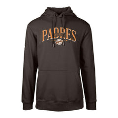 Brown San Diego Padres Levelwear Cooperstown Collection Podium Retro Spellout Pullover Hoodie
