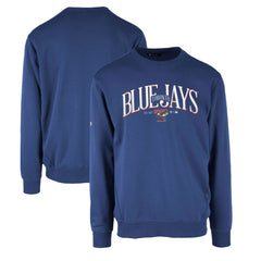 Royal Toronto Blue Jays Levelwear Zane Cooperstown Collection Retro Spellout Pullover Sweatshirt
