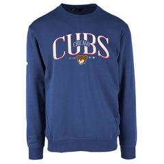 Royal Chicago Cubs Levelwear Zane Cooperstown Collection Retro Spellout Pullover Sweatshirt