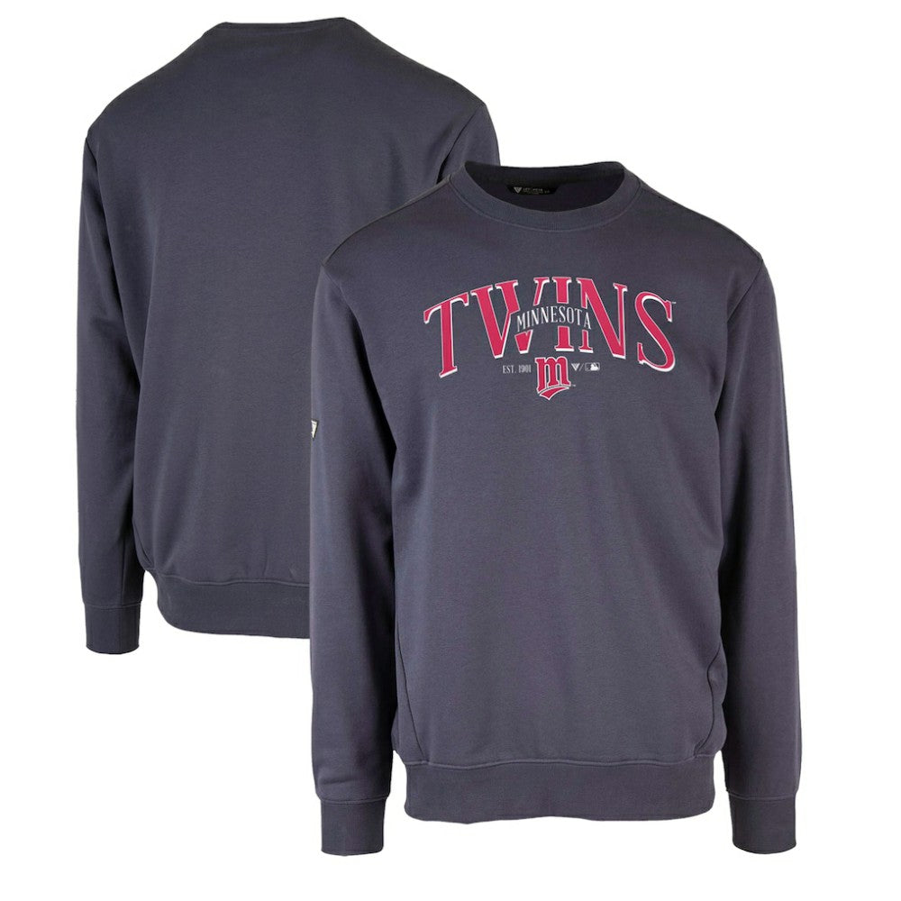 Navy Minnesota Twins Levelwear Zane Cooperstown Collection Retro Spellout Pullover Sweatshirt