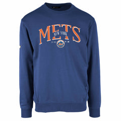 Royal New York Mets Levelwear Zane Cooperstown Collection Retro Spellout Pullover Sweatshirt
