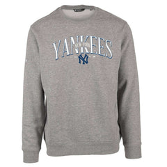 Gray New York Yankees Levelwear Zane Cooperstown Collection Retro Spellout Pullover Sweatshirt