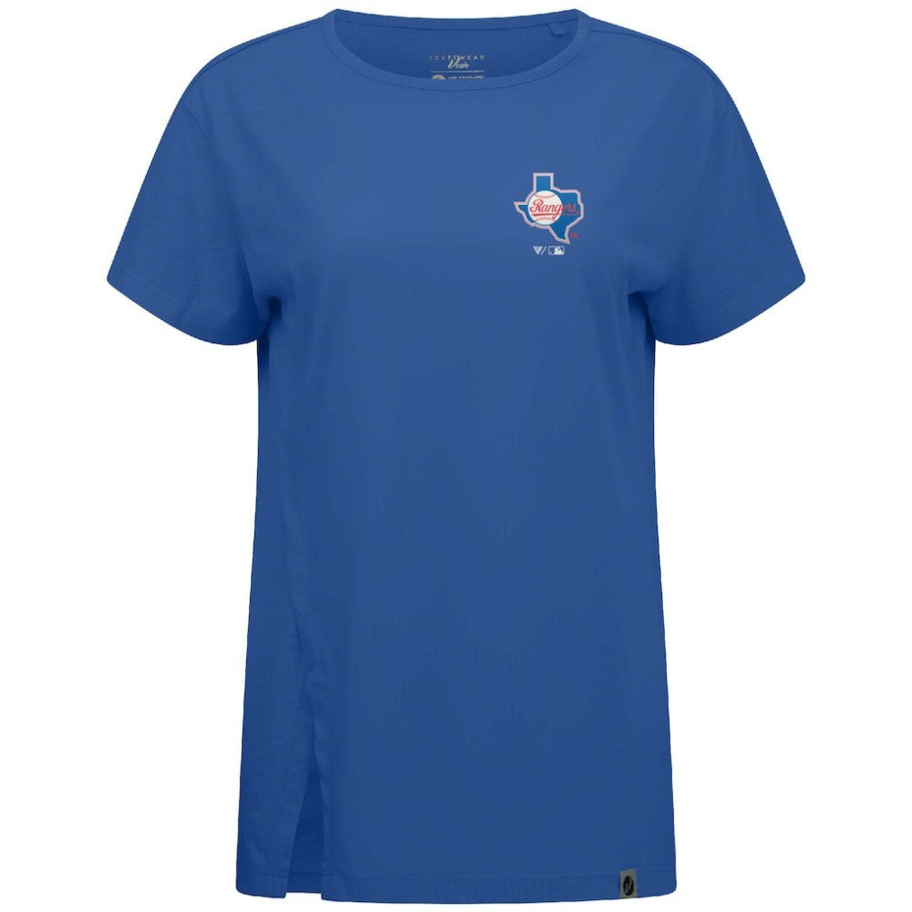 Royal Texas Rangers Levelwear Women's Influx Cooperstown Core Logo T-Shirt
