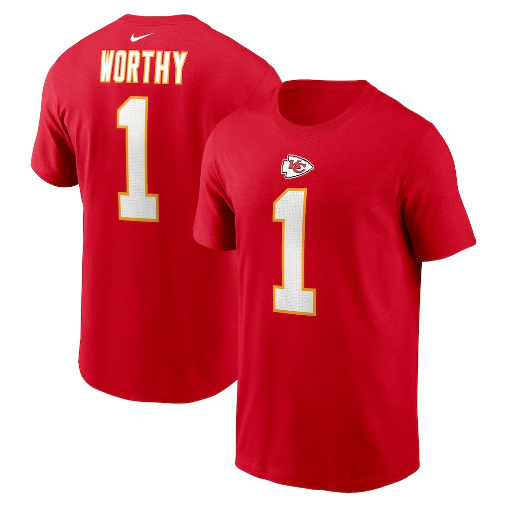 Xavier Worthy  Name & Number T-Shirt - Kansas City Chiefs T-shirts