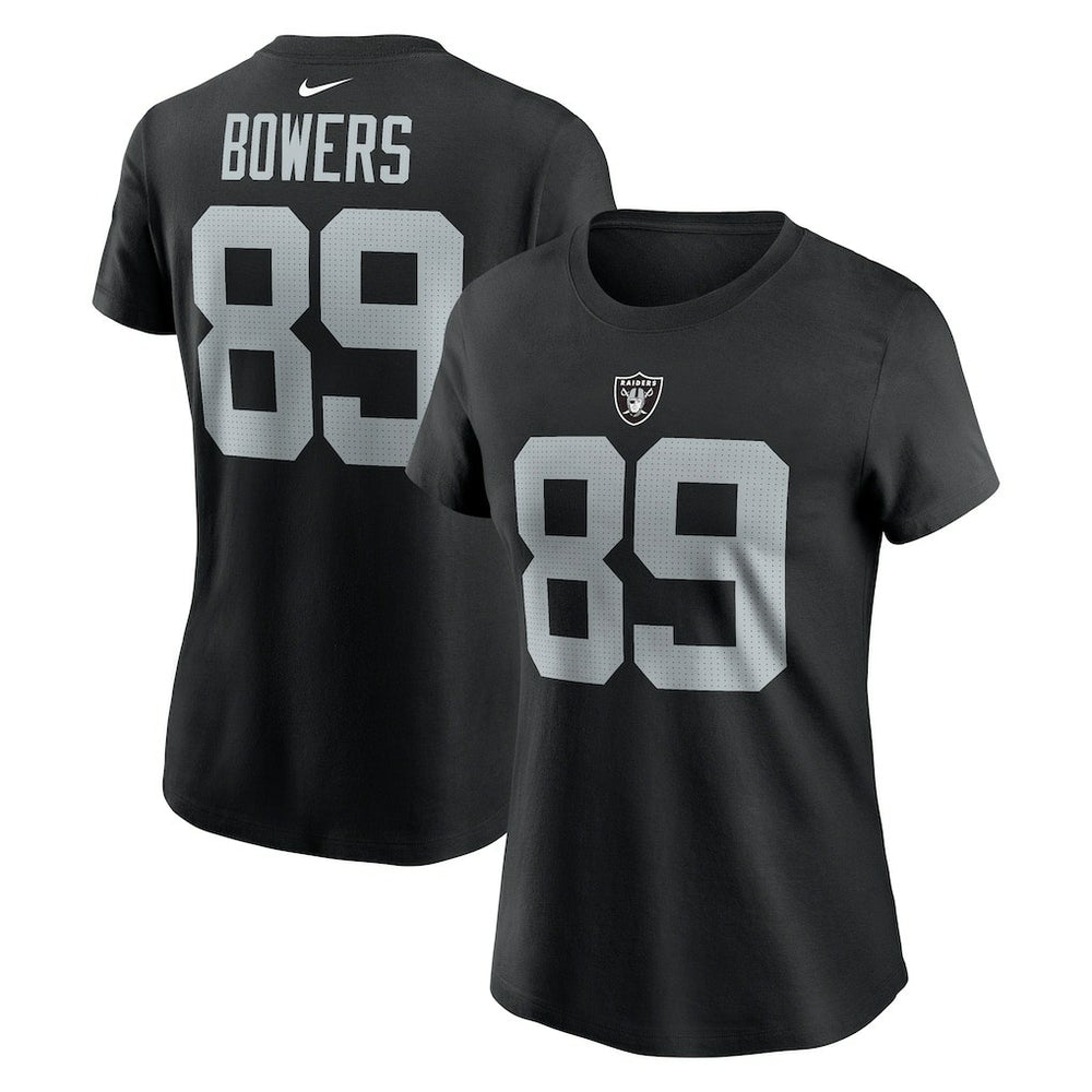 Brock Bowers  Women's Player Name & Number T-Shirt - Las Vegas Raiders T-shirts