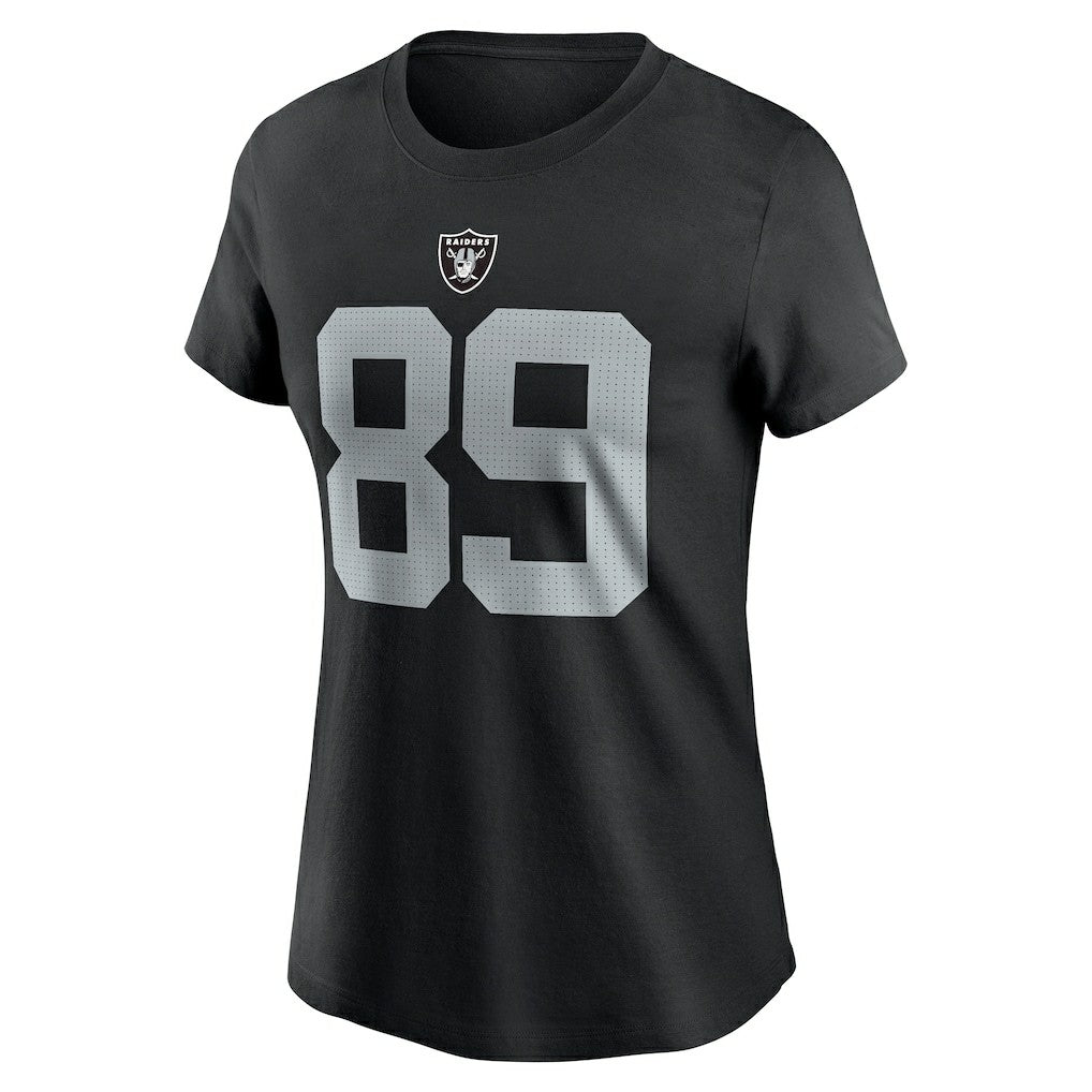 Brock Bowers  Women's Player Name & Number T-Shirt - Las Vegas Raiders T-shirts