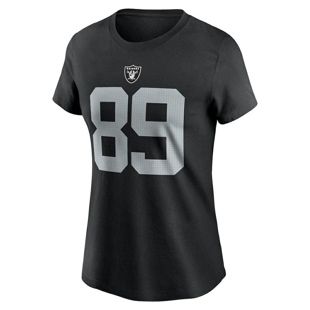 Brock Bowers  Women's Player Name & Number T-Shirt - Las Vegas Raiders T-shirts