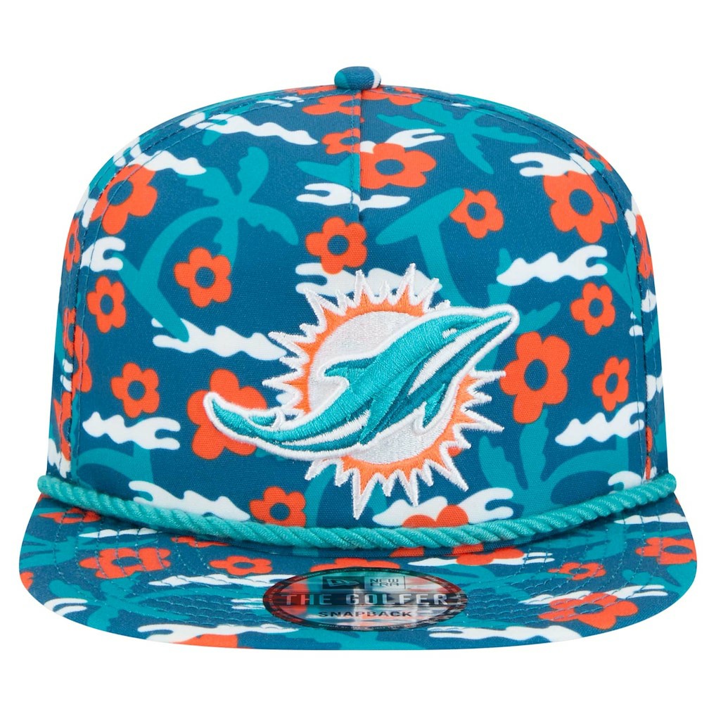 Wakey Wakey Golfer Snapback Hat - Miami Dolphins Hats