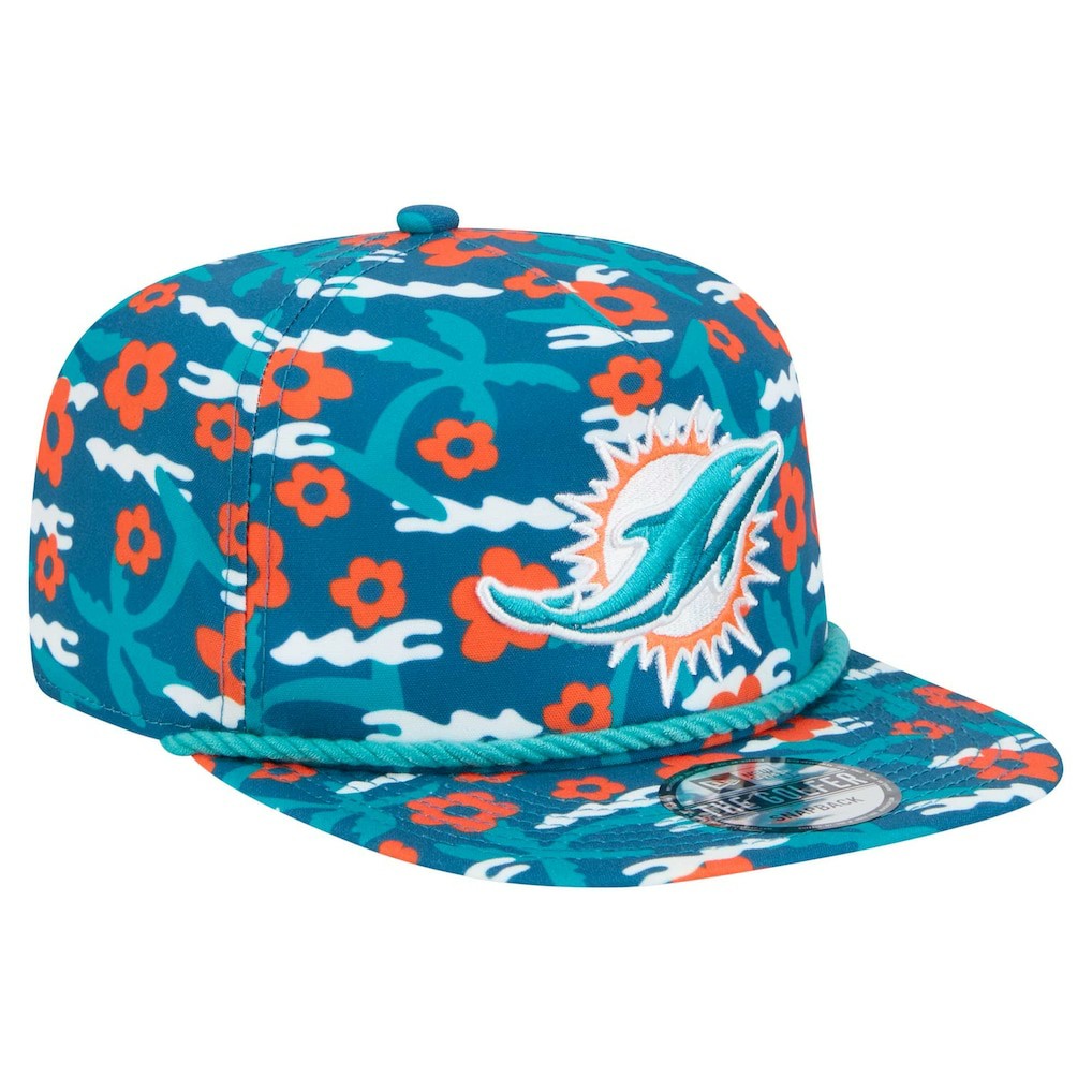 Wakey Wakey Golfer Snapback Hat - Miami Dolphins Hats