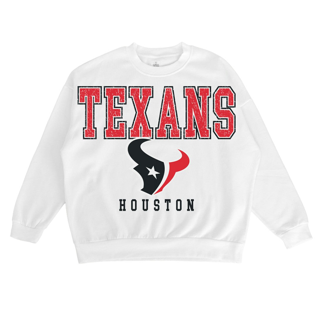 Gameday Couture Women's Sunday Drives Oversized Crewneck Pullover Sweatshirt - Houston Texans Pullover
