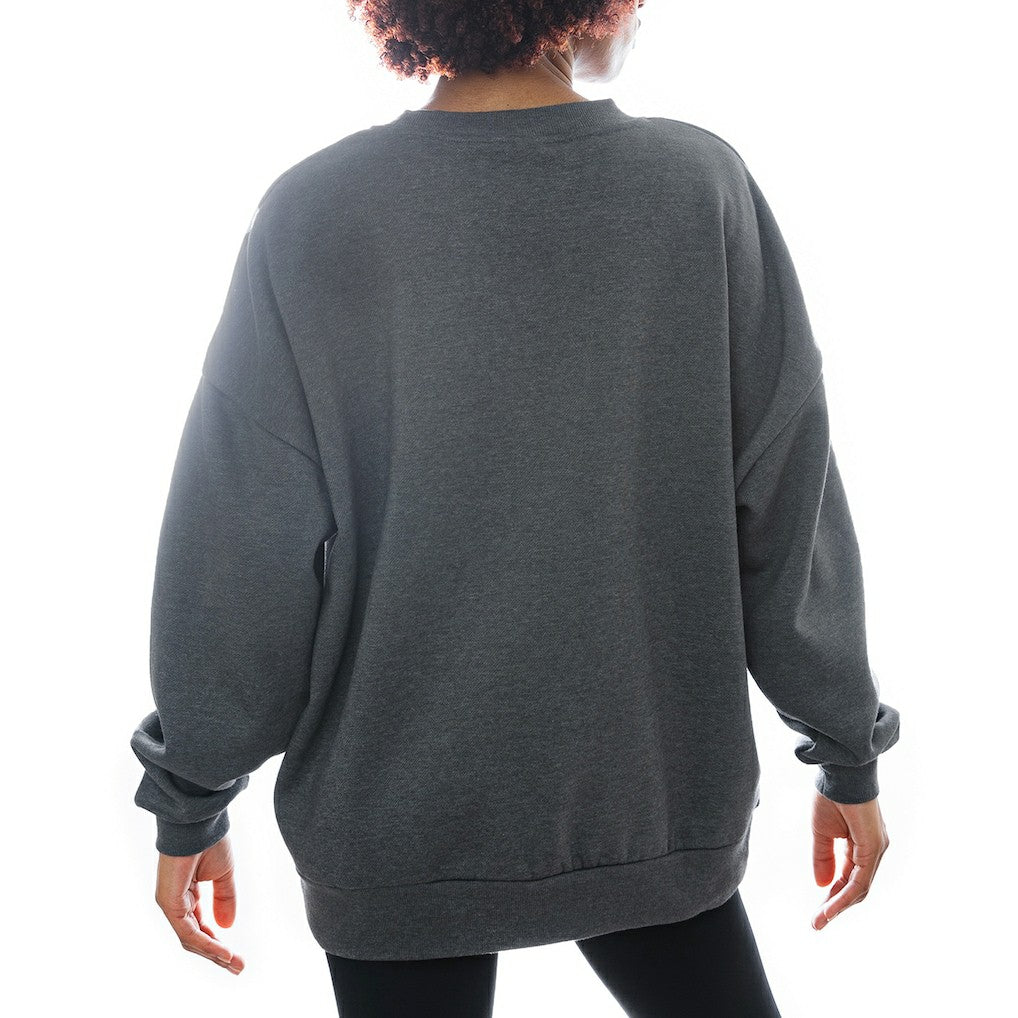 Gameday Couture Women's Oversized Long Weekend Premium Fleece Drop Shoulder Pullover Sweatshirt - Cleveland Browns Pullover