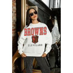 Gameday Couture Women's Sunday Drives Oversized Pullover Sweatshirt - Cleveland Browns Pullover