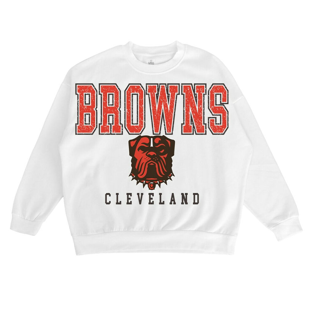 Gameday Couture Women's Sunday Drives Oversized Pullover Sweatshirt - Cleveland Browns Pullover