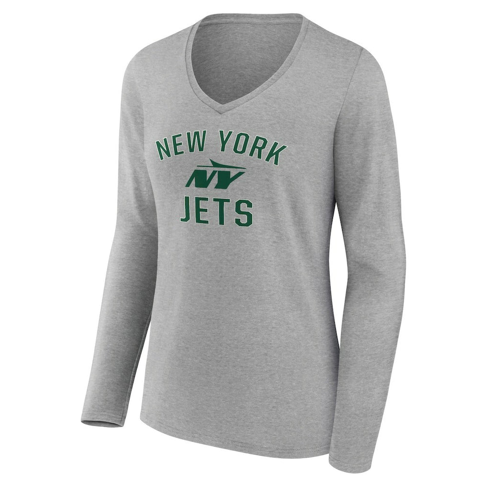 Women's Victory Arch Long Sleeve V-Neck T-Shirt - New York Jets T-shirts
