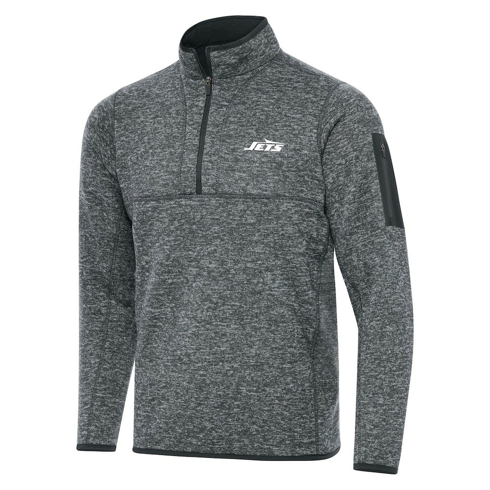 Antigua Fortune Quarter-Zip Pullover Jacket - New York Jets Pullover