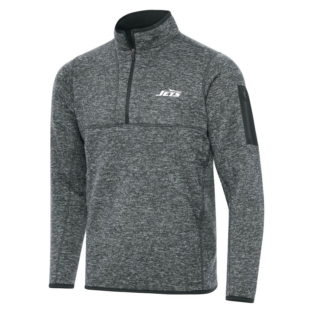 Antigua Fortune Quarter-Zip Pullover Jacket - New York Jets Pullover