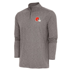 Antigua Hunk Quarter-Zip Pullover Top - Cleveland Browns Pullover