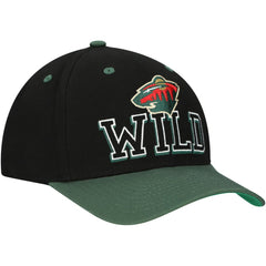 NHL Minnesota Wild Mitchell & Ness Backside Script 2-Tone Pro Crown Adjustable Hat