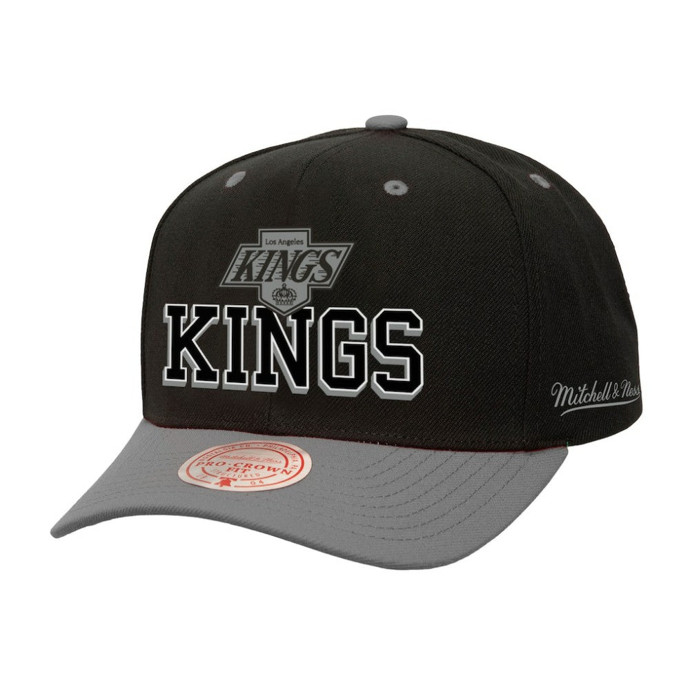 NHL Los Angeles Kings Mitchell & Ness Backside Script Two-Tone Pro Crown Adjustable Hat