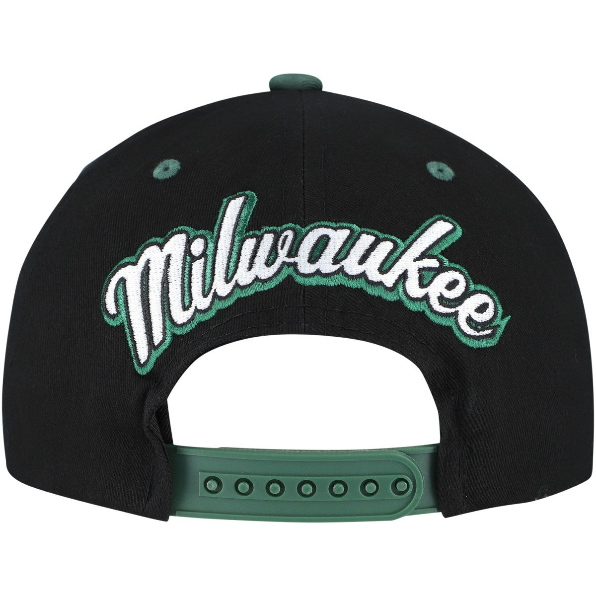 Mitchell & Ness Milwaukee Bucks Backside Script Two-Tone Pro Crown Adjustable Hat
