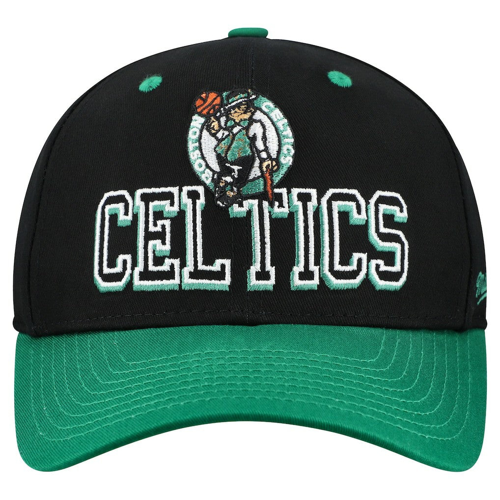 Mitchell & Ness Boston Celtics Backside Script 2-Tone Pro Crown Adjustable Hat