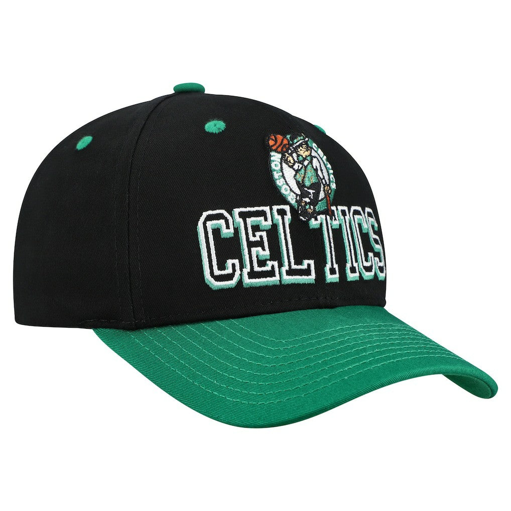 Mitchell & Ness Boston Celtics Backside Script 2-Tone Pro Crown Adjustable Hat