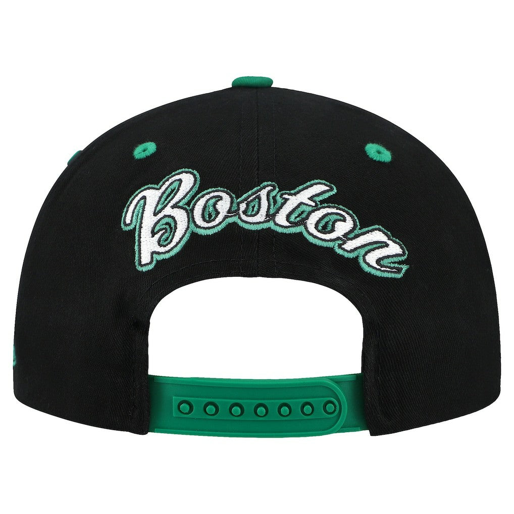 Mitchell & Ness Boston Celtics Backside Script 2-Tone Pro Crown Adjustable Hat