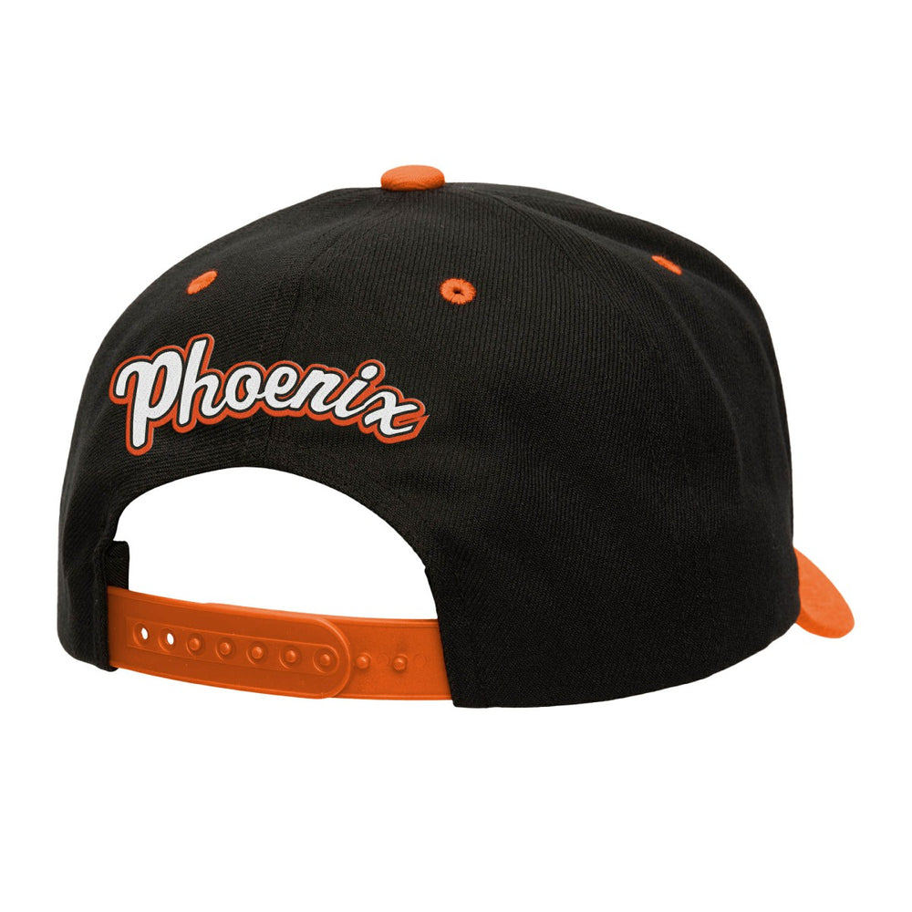Mitchell & Ness Phoenix Suns Backside Script Two-Tone Pro Crown Adjustable Hat
