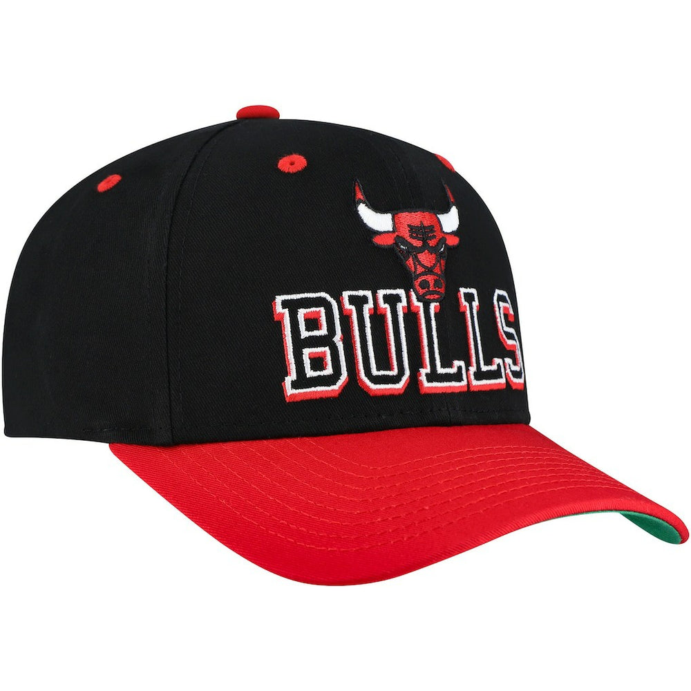 Mitchell & Ness Chicago Bulls Backside Script 2-Tone Pro Crown Adjustable Hat