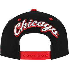 Mitchell & Ness Chicago Bulls Backside Script 2-Tone Pro Crown Adjustable Hat