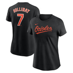 Black Jackson Holliday Baltimore Orioles Nike Women's Cooperstown Collection Fuse Name & Number T-Shirt