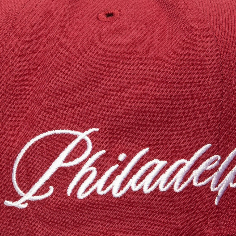 Maroon Philadelphia Phillies Mitchell & Ness Just Don x MLB Lux Script Snapback Hat