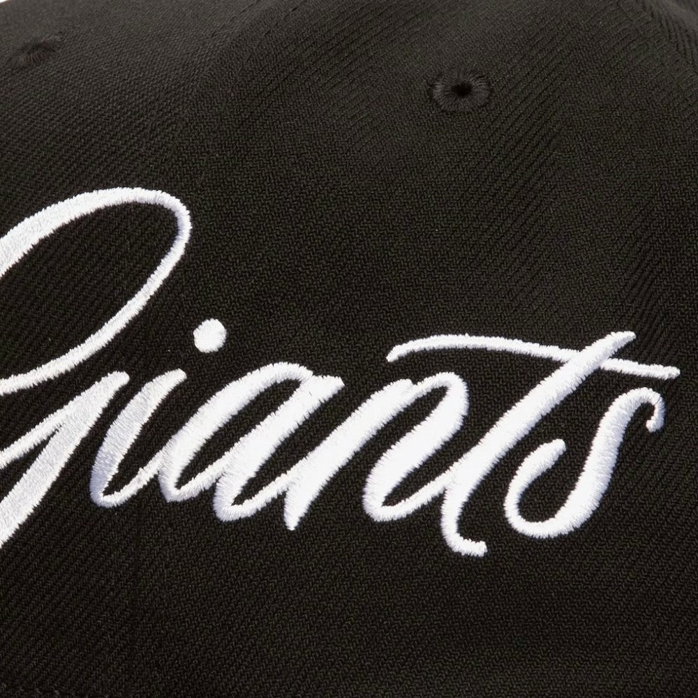 Black San Francisco Giants Mitchell & Ness Just Don x MLB Lux Script Snapback Hat