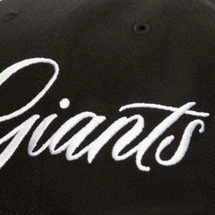 Black San Francisco Giants Mitchell & Ness Just Don x MLB Lux Script Snapback Hat