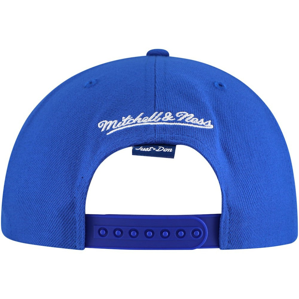 Royal Chicago Cubs Mitchell & Ness Just Don x MLB Lux Script Snapback Hat