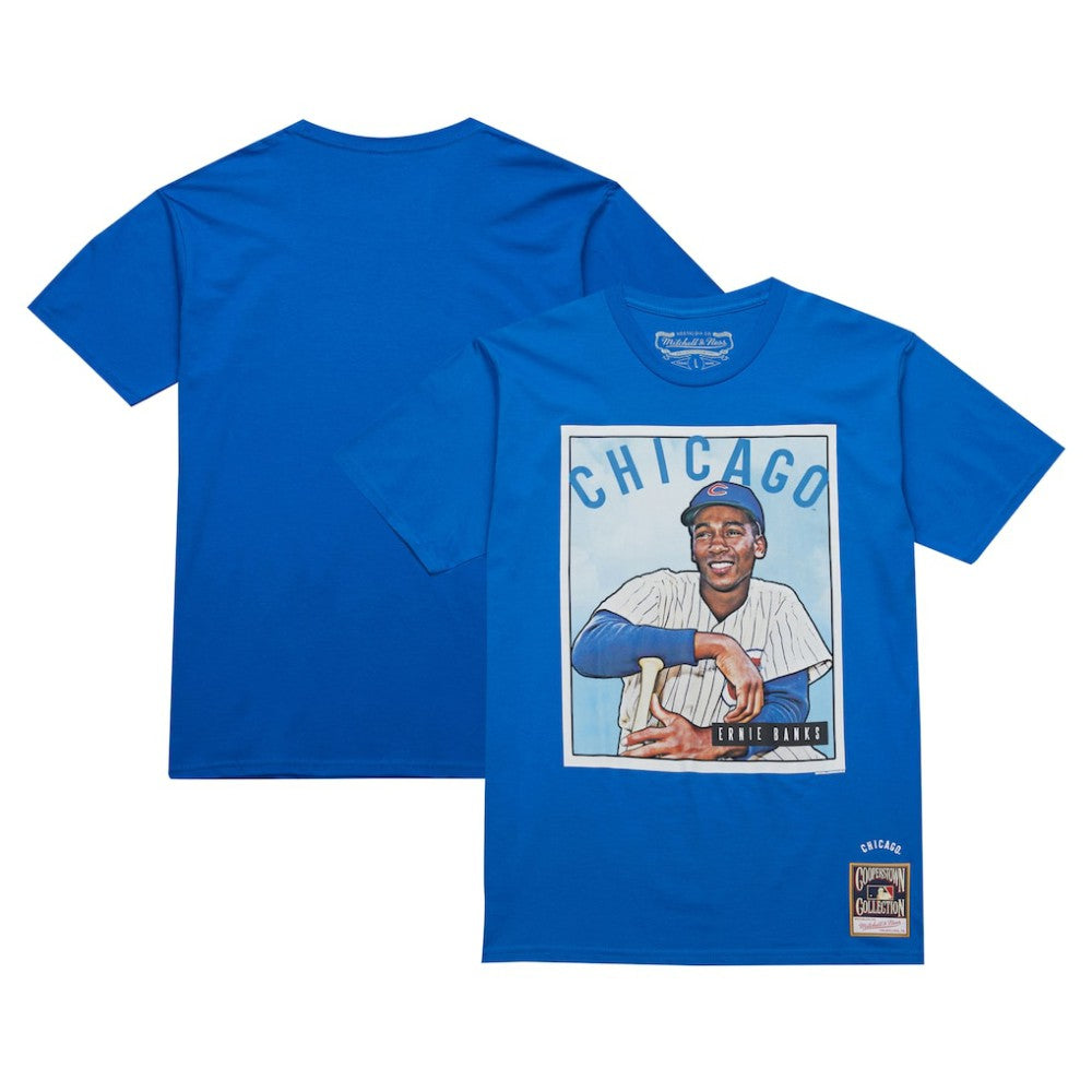Royal Ernie Banks Chicago Cubs Mitchell & Ness Cooperstown Collection Collectors Connection T-Shirt