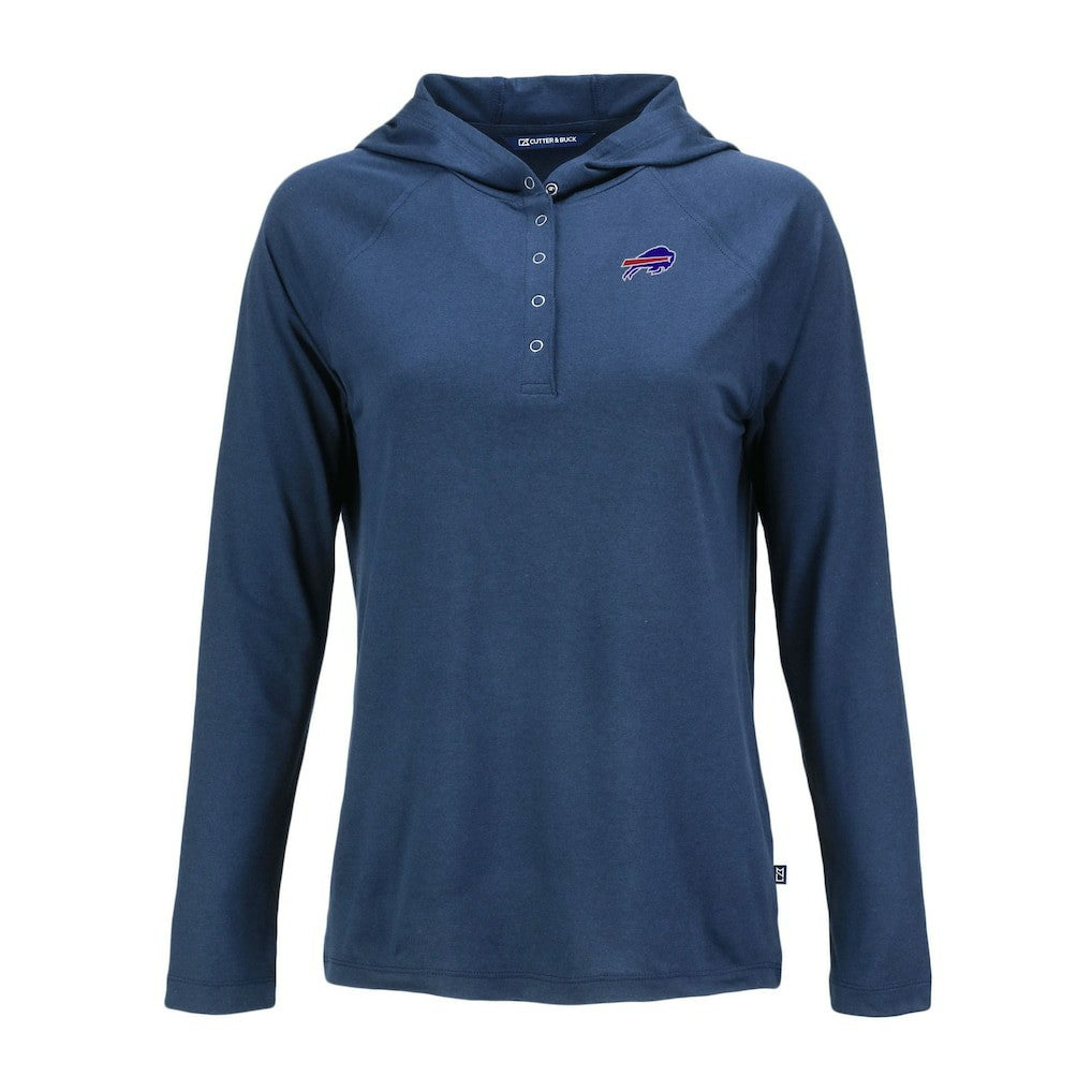 Cutter & Buck Women's Coastline Epic Comfort Eco Recycled Raglan Pullover Hoodie - Buffalo Bills Hoodies