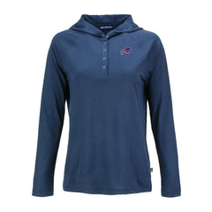 Cutter & Buck Women's Coastline Epic Comfort Eco Recycled Raglan Pullover Hoodie - Buffalo Bills Hoodies
