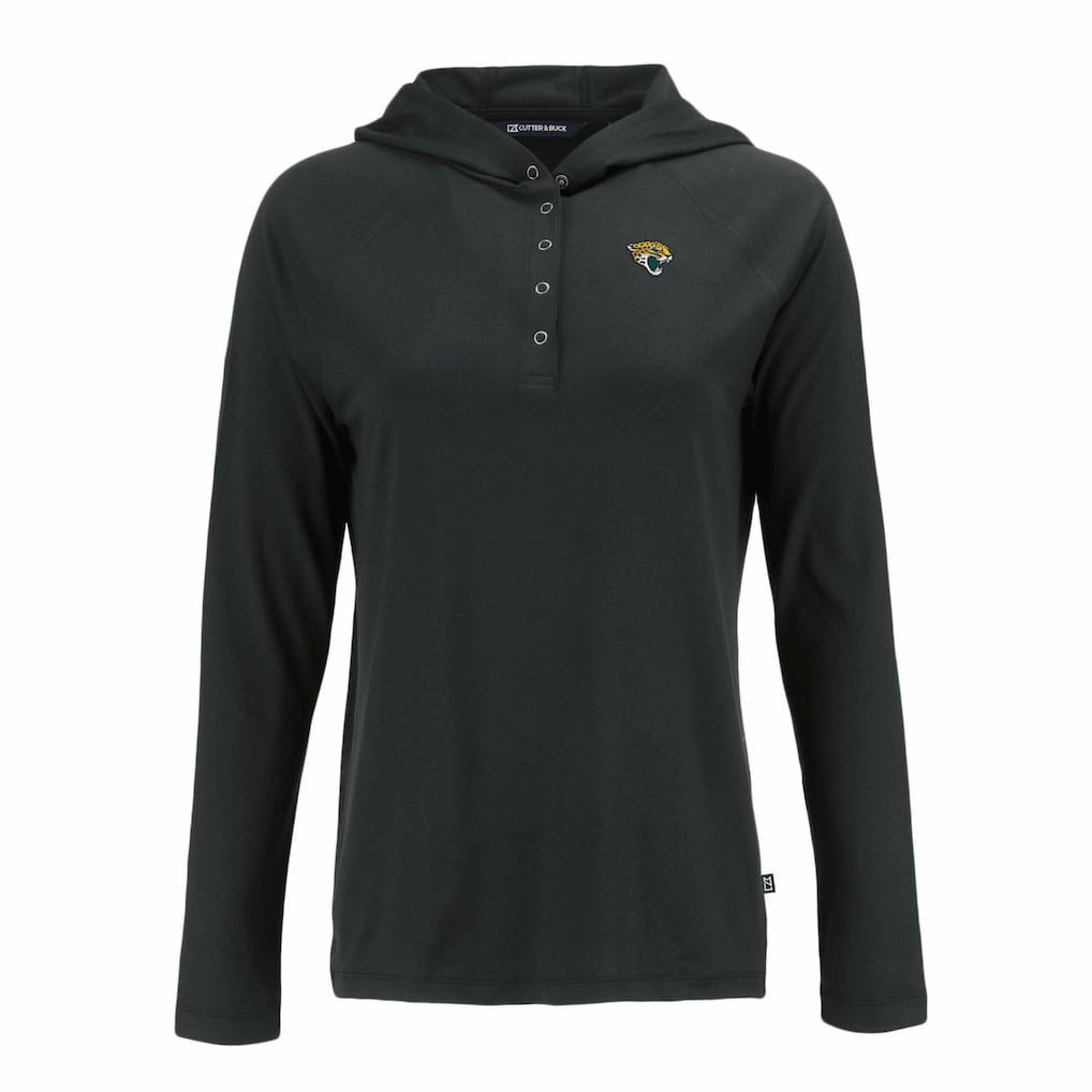 Cutter & Buck Women's Coastline Epic Comfort Eco Recycled Raglan Pullover Hoodie - Jacksonville Jaguars Hoodies