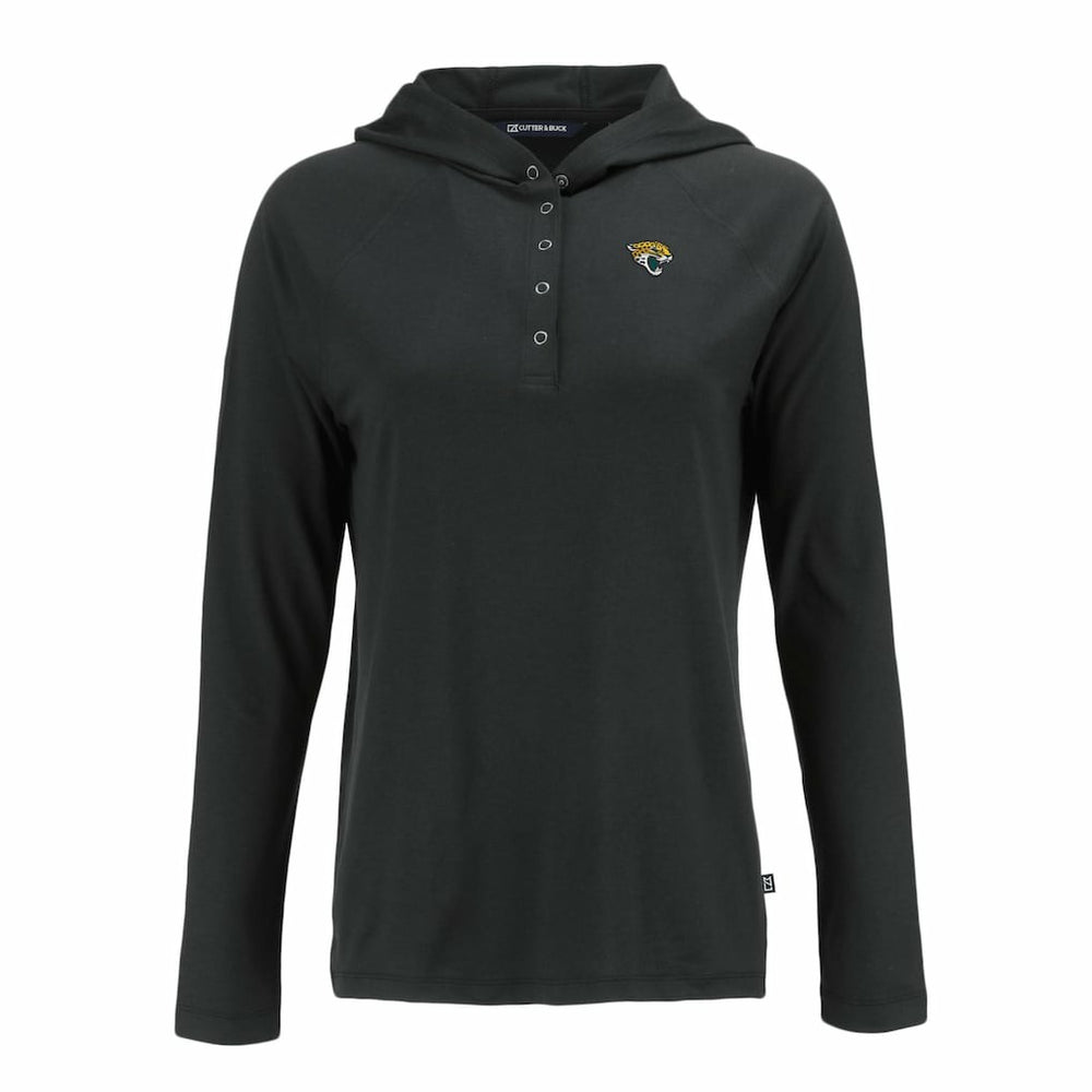 Cutter & Buck Women's Coastline Epic Comfort Eco Recycled Raglan Pullover Hoodie - Jacksonville Jaguars Hoodies