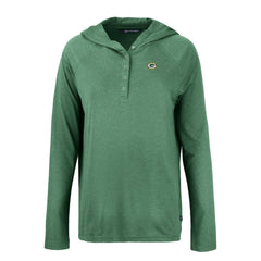 Cutter & Buck Women's Coastline Epic Comfort Eco Recycled Raglan Pullover Hoodie - Green Bay Packers Hoodies