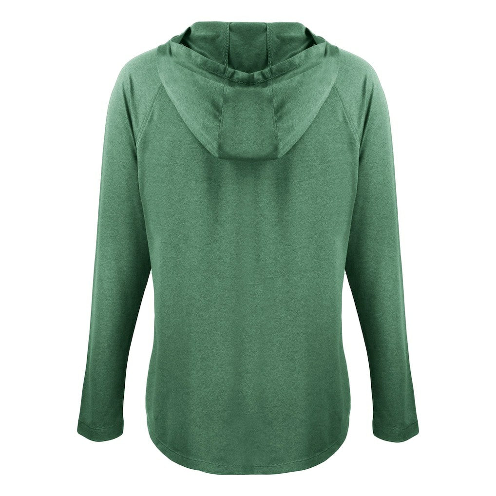 Cutter & Buck Women's Coastline Epic Comfort Eco Recycled Raglan Pullover Hoodie - Green Bay Packers Hoodies