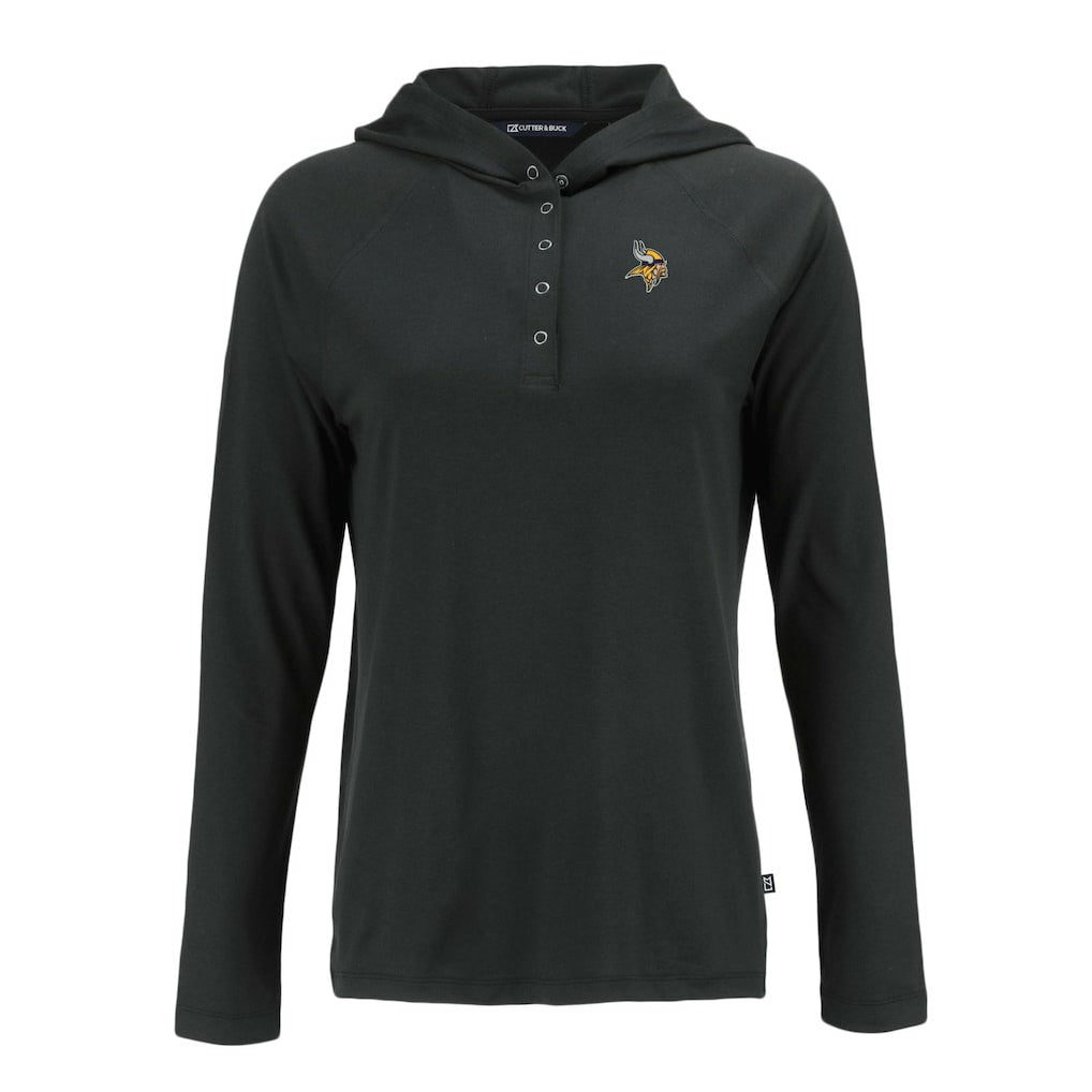 Cutter & Buck Women's Coastline Epic Comfort Eco Recycled Raglan Pullover Hoodie - Minnesota Vikings Hoodies