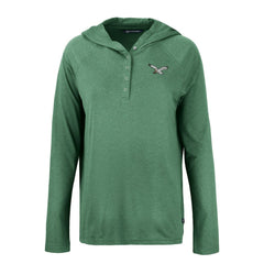 Cutter & Buck Women's Historic Coastline Epic Comfort Eco Recycled Raglan Pullover Hoodie - Philadelphia Eagles Hoodies