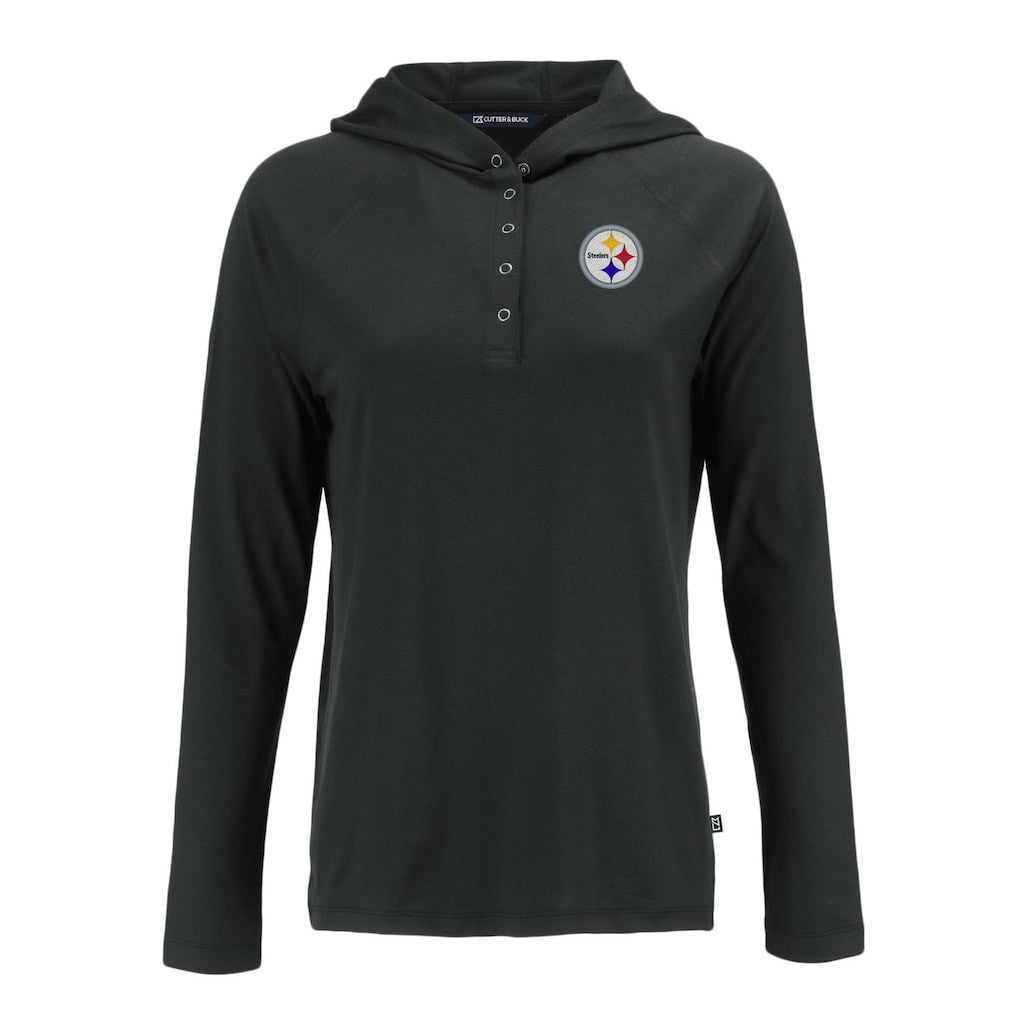 Cutter & Buck Women's Coastline Epic Comfort Eco Recycled Raglan Pullover Hoodie - Pittsburgh Steelers Hoodies