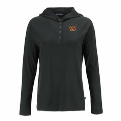 Cutter & Buck Women's Coastline Epic Comfort Eco Recycled Raglan Pullover Hoodie - Washington Commanders Hoodies