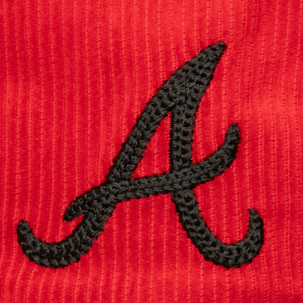 Red Mitchell & Ness  Atlanta Braves Male Adult Corduroy Snapback Hat