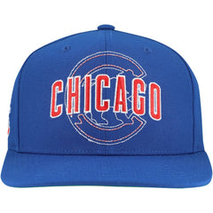 Royal Chicago Cubs Mitchell & Ness Double Up Snapback Hat